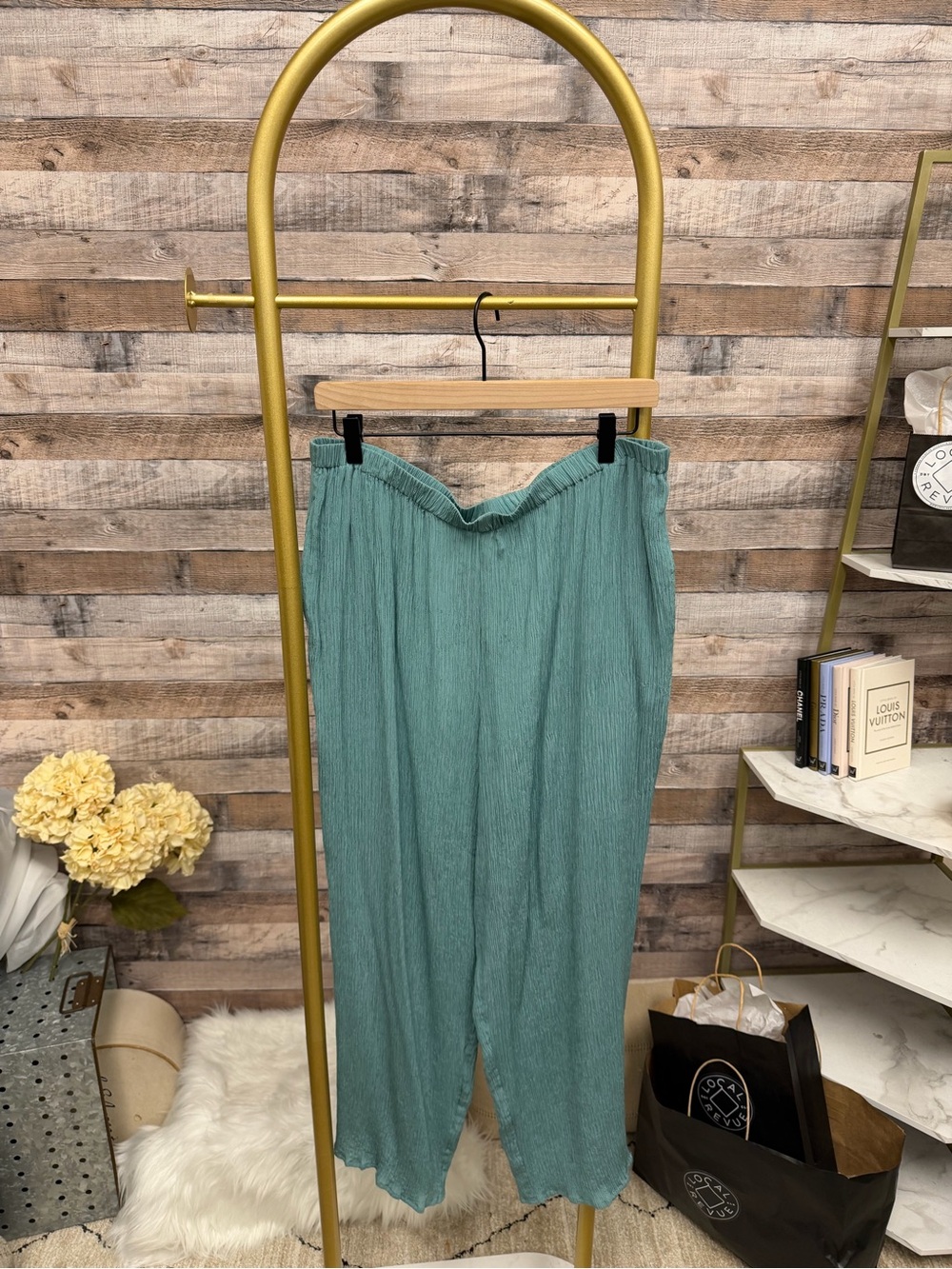 Coldwater Creek Teal Wide Leg Pants